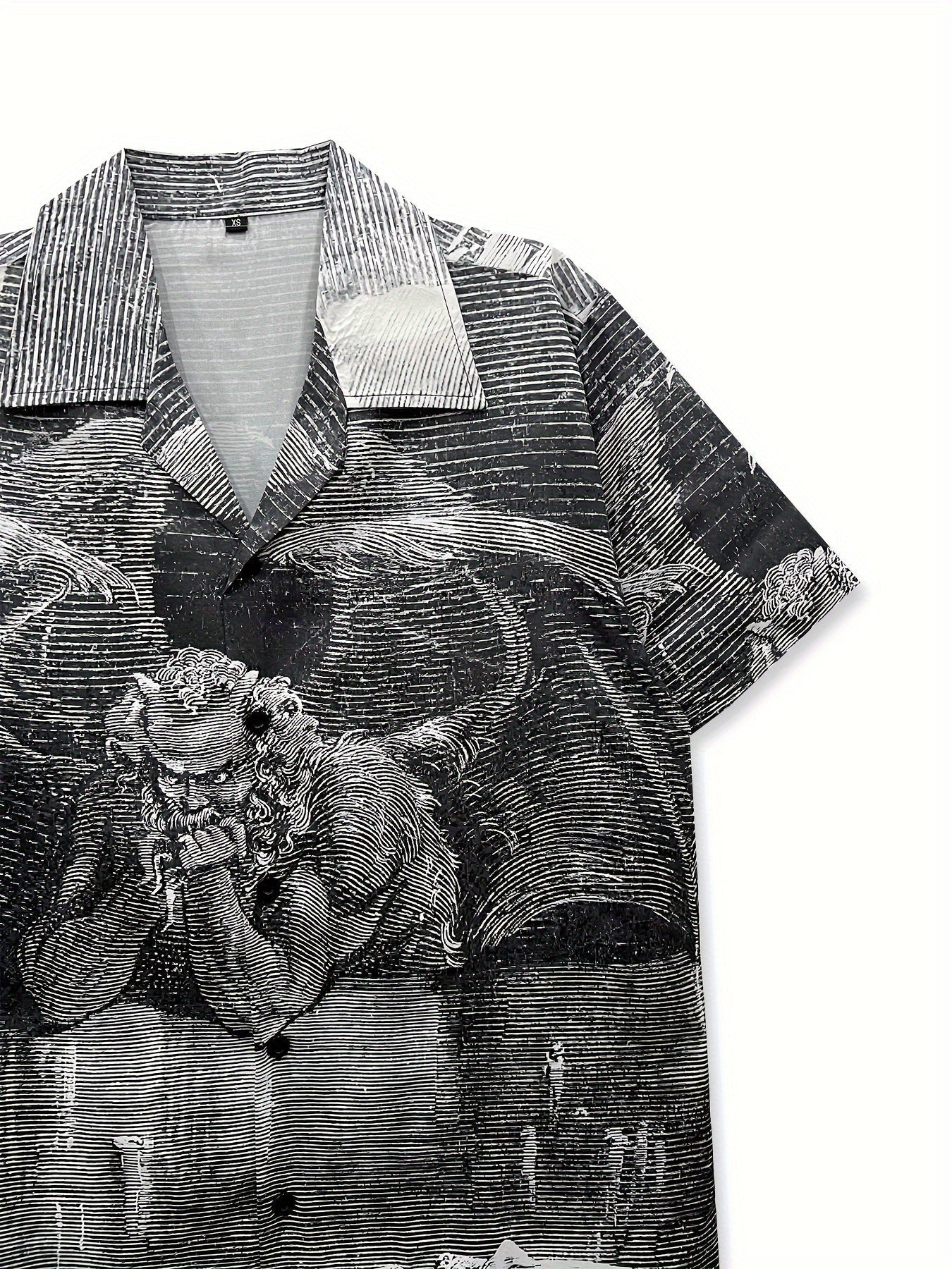 DEMON-PRINT SHIRT FEATURING WAITING DEMON DESIGN