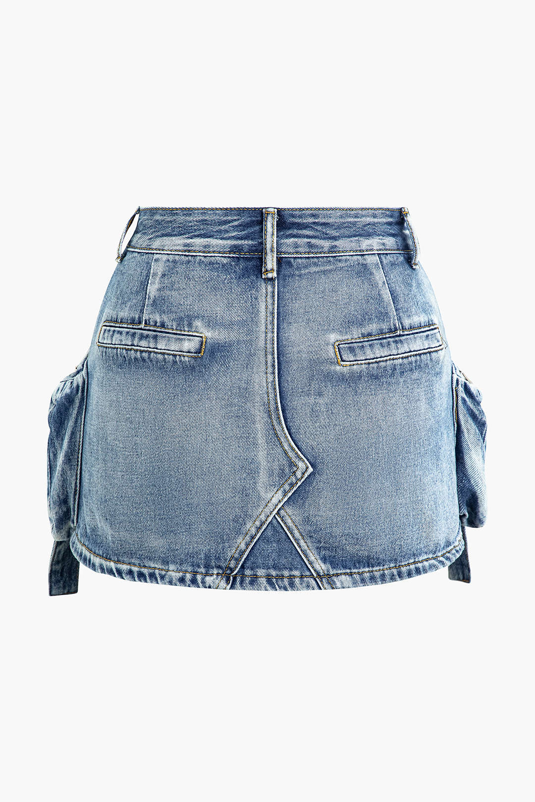 DENIM CARGO MINI SKIRT FOR WOMEN CASUAL EVERYDAY WEAR