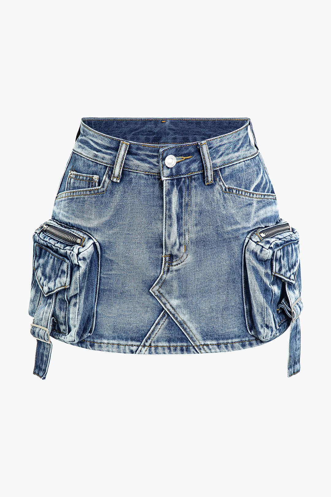 DENIM CARGO MINI SKIRT FOR WOMEN CASUAL EVERYDAY WEAR