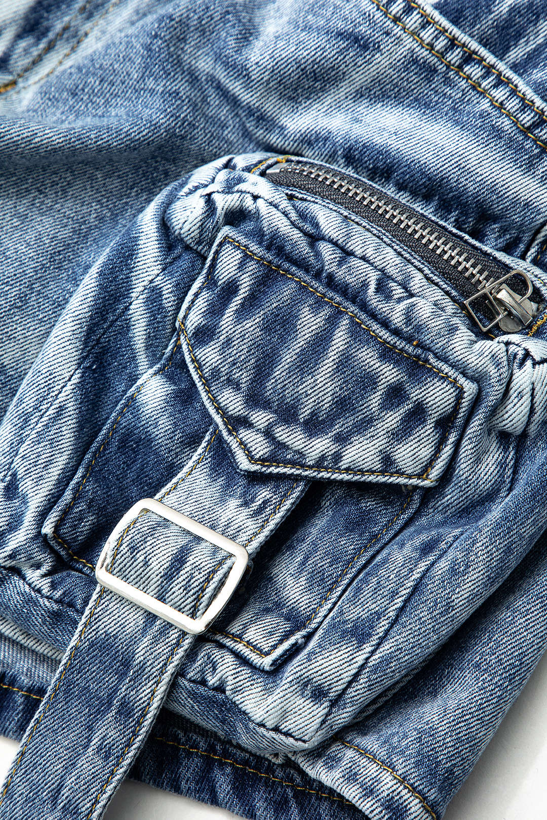 DENIM CARGO MINI SKIRT FOR WOMEN CASUAL EVERYDAY WEAR