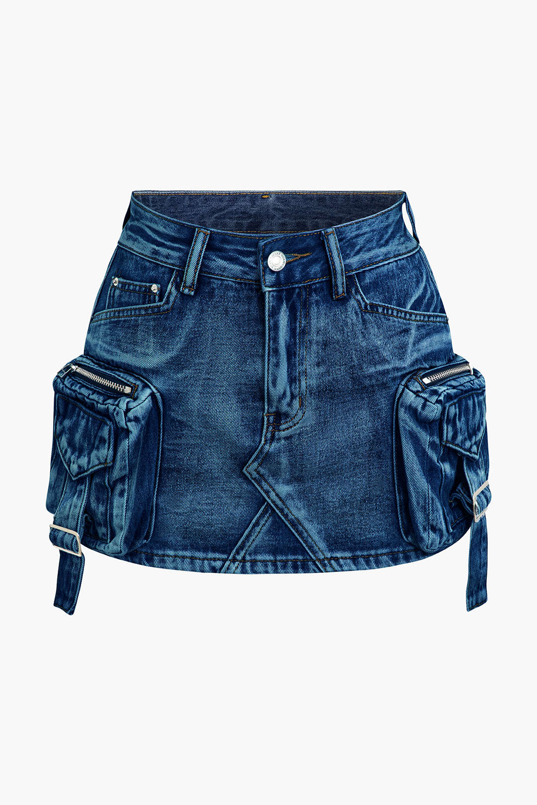DENIM CARGO MINI SKIRT FOR WOMEN CASUAL EVERYDAY WEAR