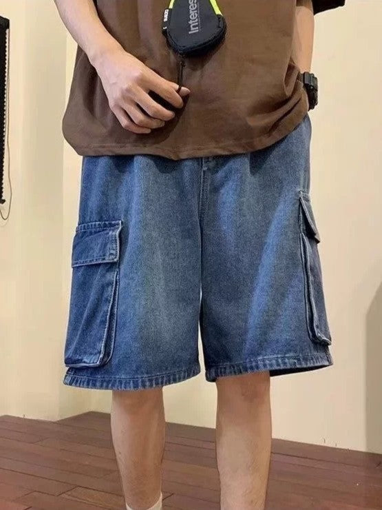DENIM CARGO SHORTS - VERSATILE DENIM SHORTS FOR EVERYDAY WEAR
