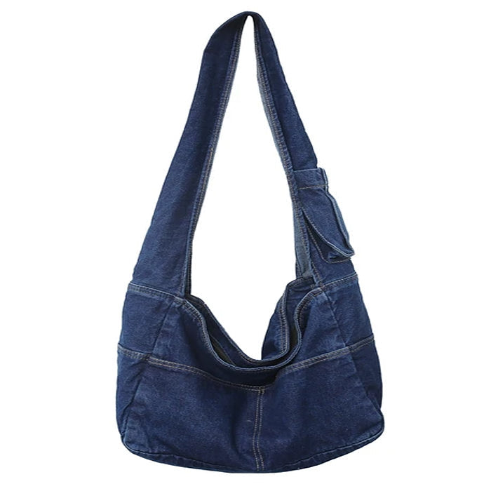 DENIM HOBO BAG FOR CASUAL