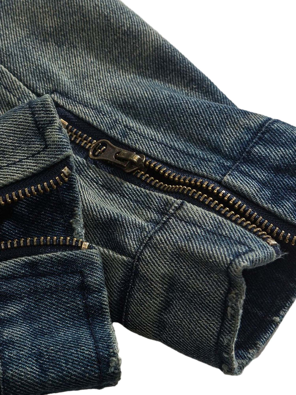 DENIM JACKET WITH RIPPED COLLAR - LONG SLEEVE DENIM LONG SLEEVE