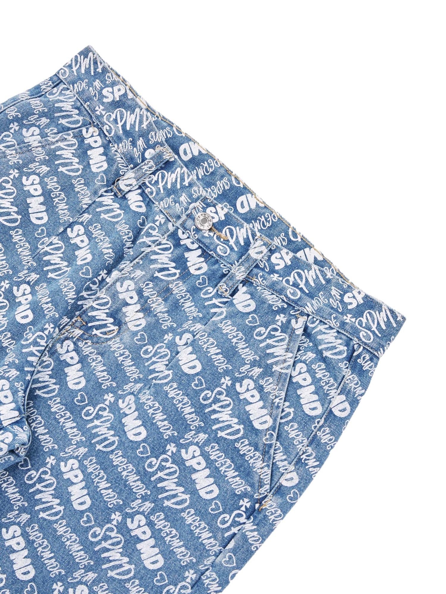 DENIM OUTFIT SET FOR MEN WITH LONG SLEEVE AND LAPEL COLLAR, LOOSE FIT