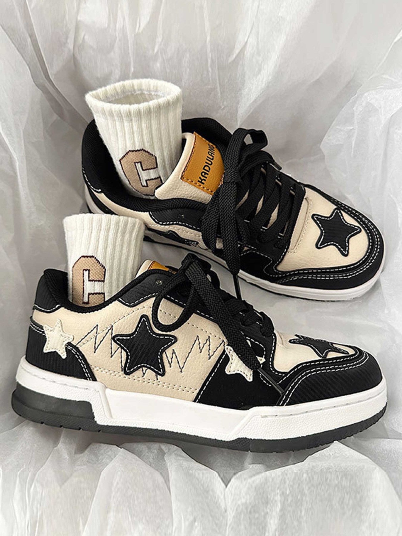 DENIM STAR SNEAKERS ROUND TOE SHOES SP2308185BV1