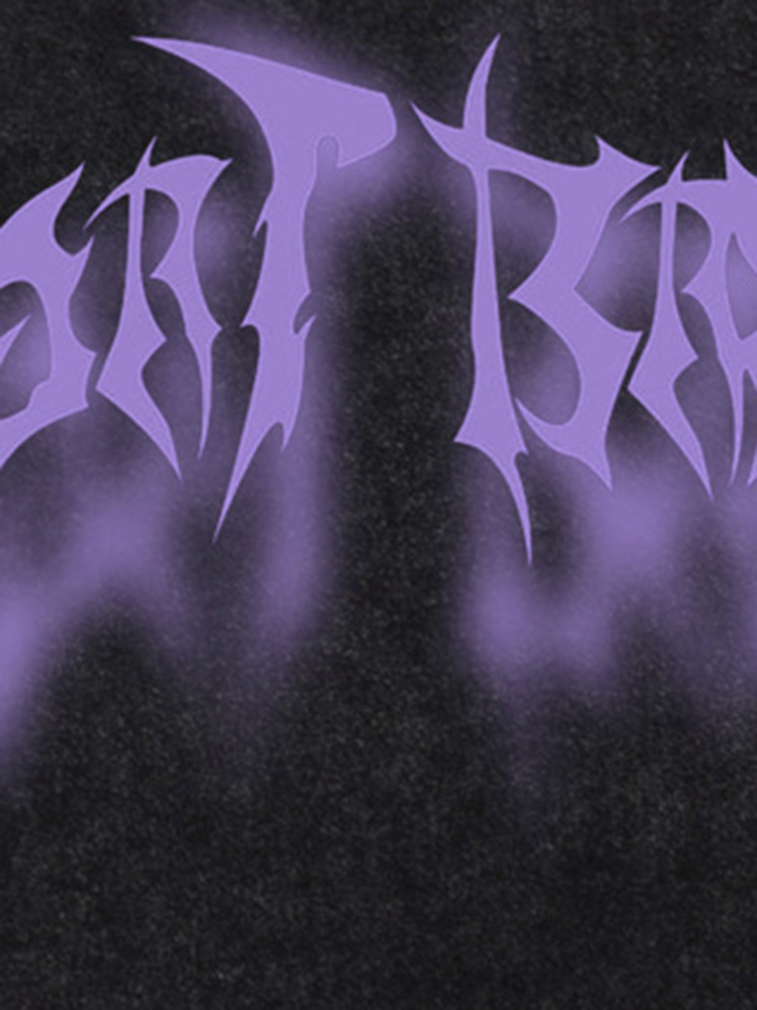 DISTRESSED BLACK TANK TOP WITH PURPLE GRAPHIC AND CHAIN - CARTOON PRINT SLEEVELESS