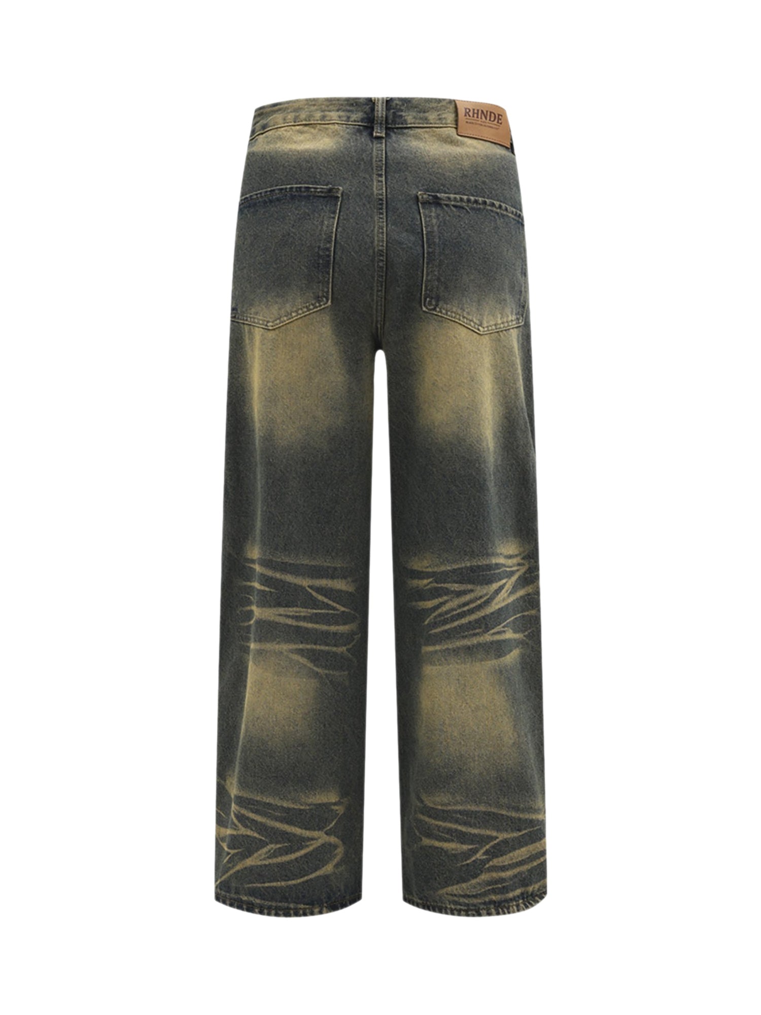 DISTRESSED CARGO JEANS WITH TRENDY MID WAIST DESIGN