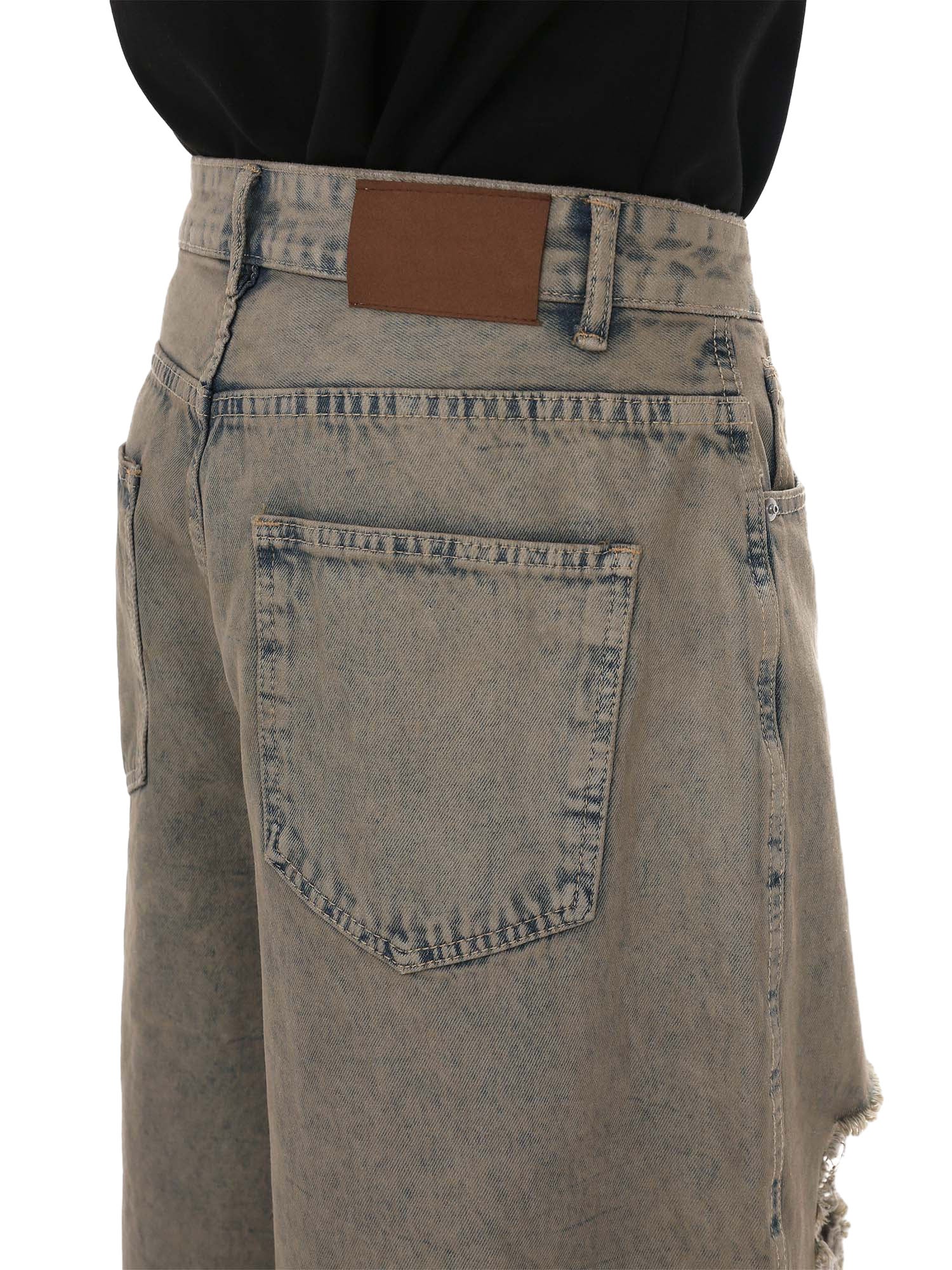 DISTRESSED DENIM SHORTS - MID WAIST RIPPED FASHION ESSENTIAL
