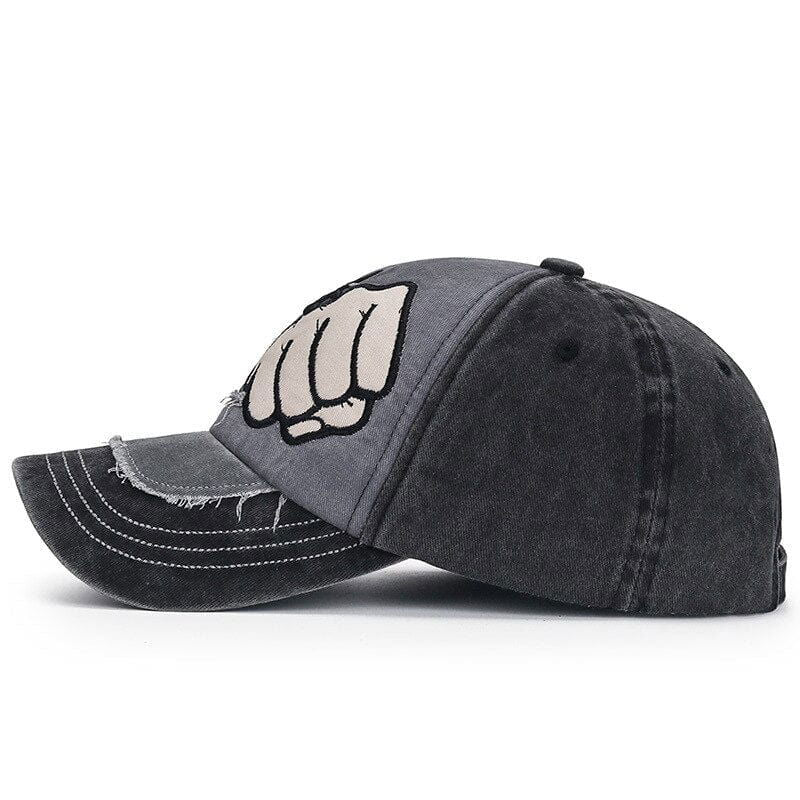 DISTRESSED GRAY BASEBALL CAP - VERSATILE WORKOUT CAP