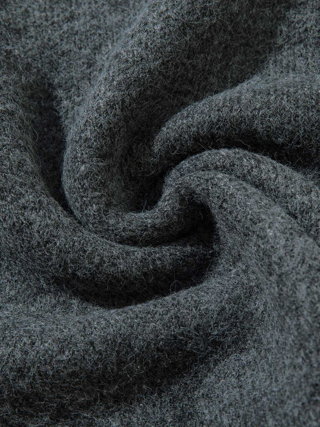 DISTRESSED KNIT SWEATER - BLACK QUARTER ZIP WITH DISTRESSED DETAIL