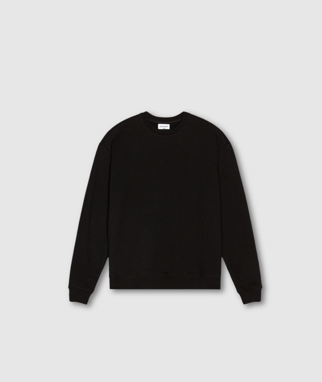 DURABLE SWEATER - BLACK SWEATSHIRT WITH WHITE TEXT