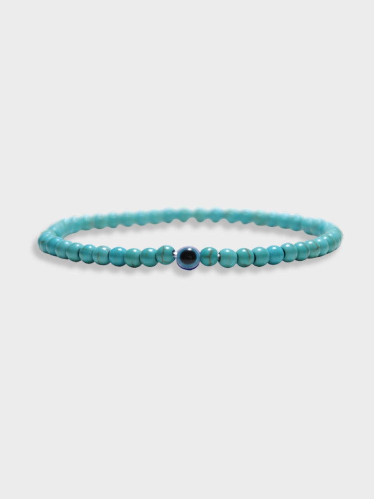 EYE DESIGN BRACELET WITH BLUE EYE BEADS