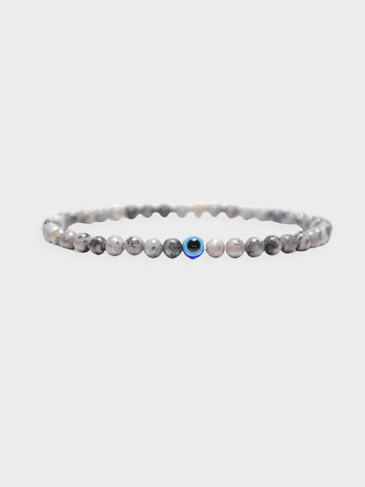 EYE DESIGN BRACELET WITH BLUE EYE BEADS
