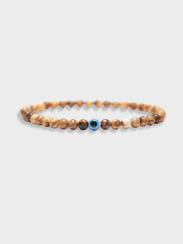 EYE DESIGN BRACELET WITH BLUE EYE BEADS