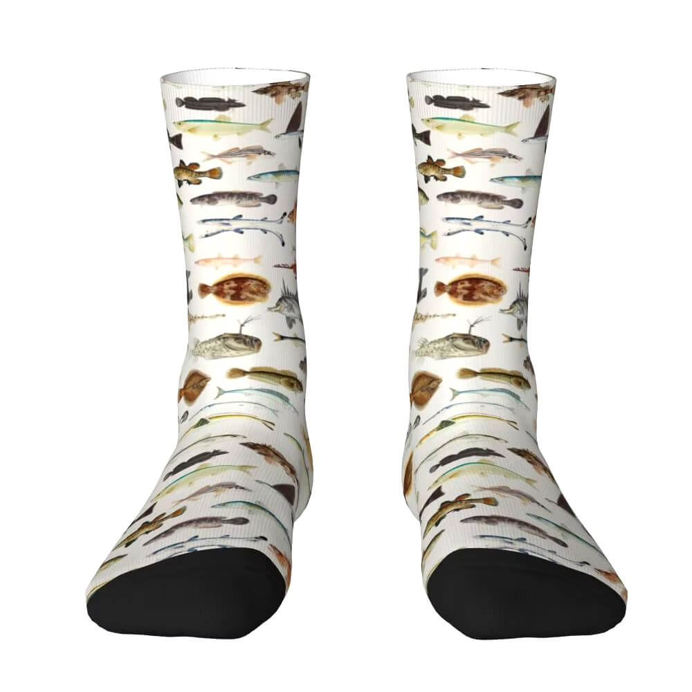 FISH PATTERN SOCKS VIBRANT FISH PRINT SOCKS