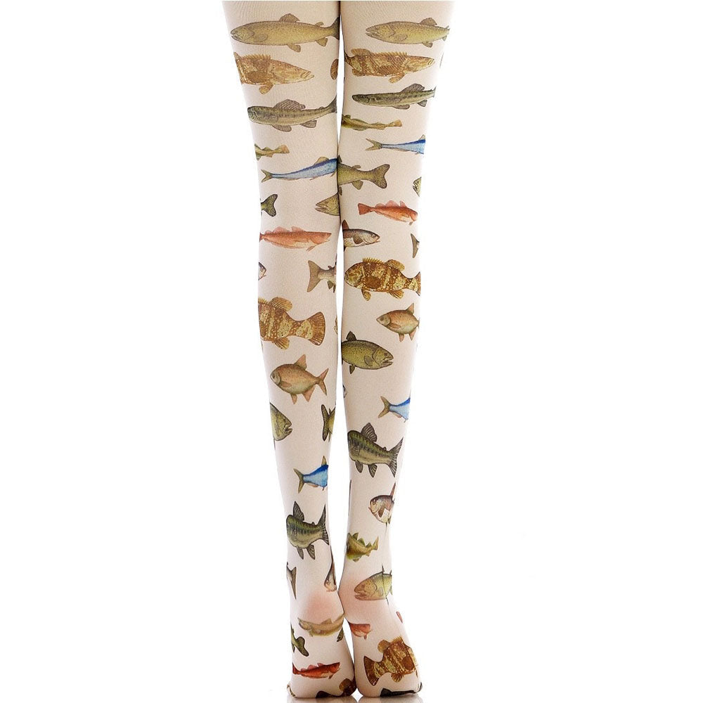 FISH PATTERNED TIGHTS FOR WOMEN FASHION ACCESSORY