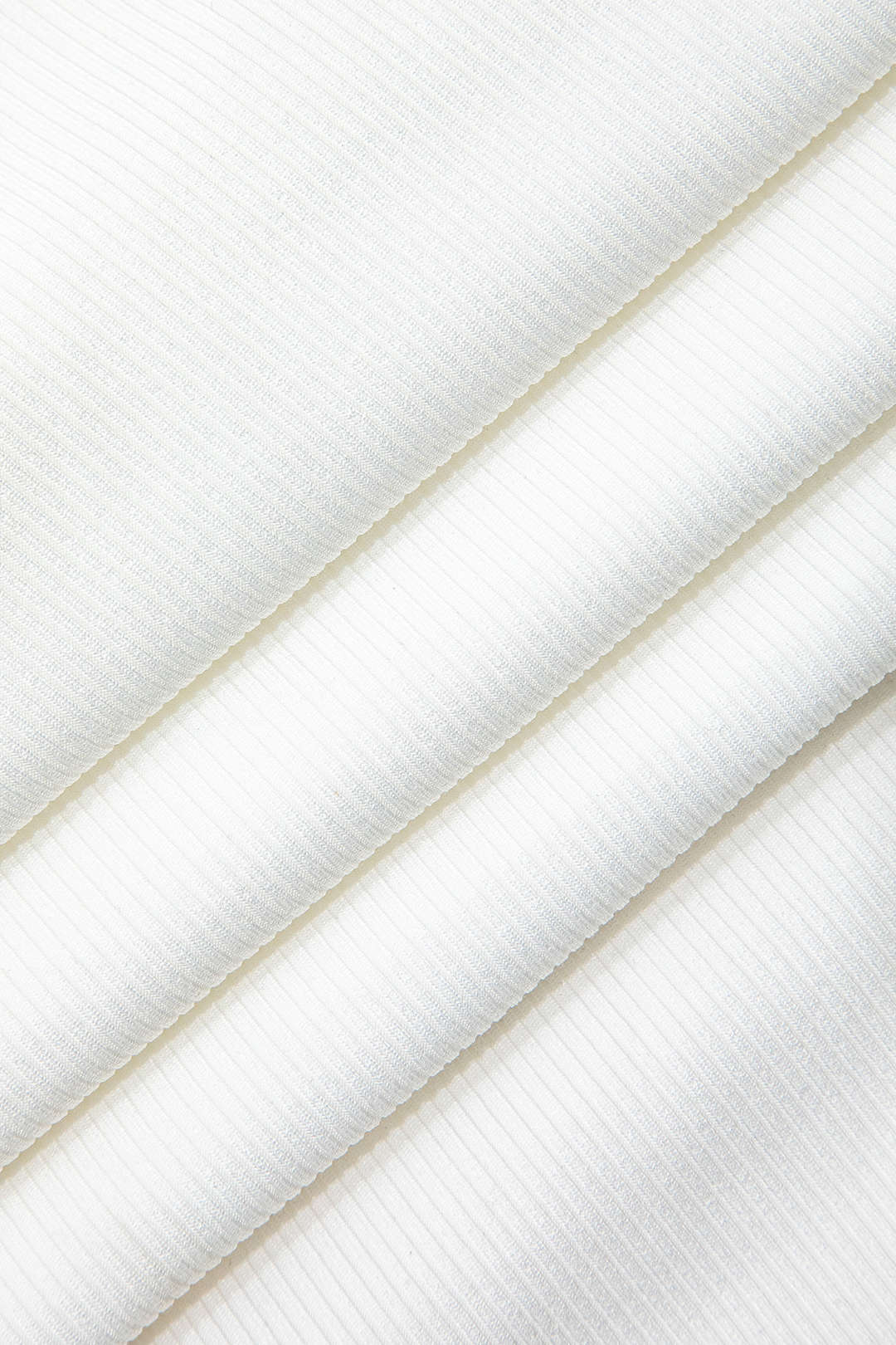 FITTED JERSEY RIBBED DRESS - WHITE FLOOR-LENGTH RIBBED DRESS