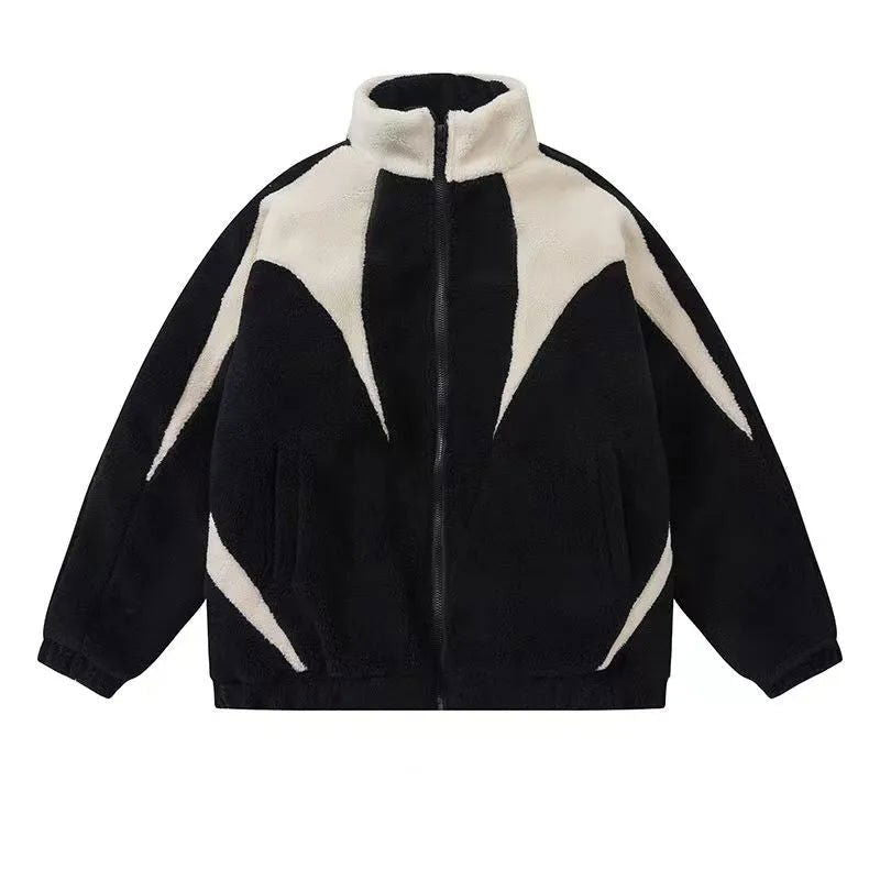 FLEECE JACKET - BROWN AND BEIGE UNISEX JACKET WARMER FOR ULTIMATE COMFORT