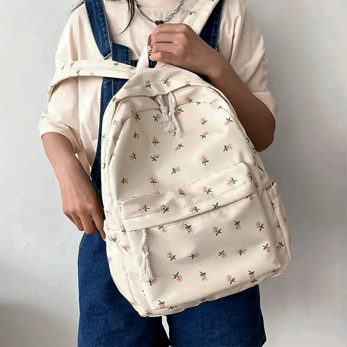 FLORAL BACKPACK FOR WOMEN AND KIDS, DURABLE DAYPACK WITH BRIGHT PATTERN