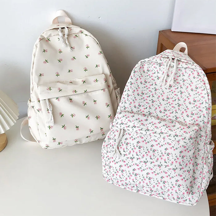 FLORAL BACKPACK FOR WOMEN AND KIDS, DURABLE DAYPACK WITH BRIGHT PATTERN