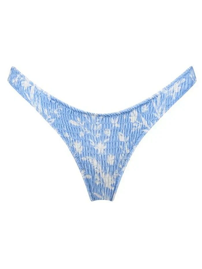 FLORAL BLISS TWO-PIECE SWIMSUIT WITH BLUE FLORAL DESIGN