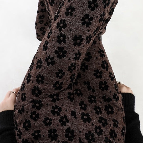 FLORAL-PATTERNED FLARED PANTS FOR WOMEN