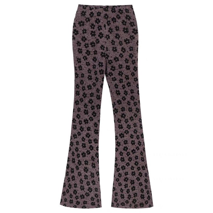 FLORAL-PATTERNED FLARED PANTS FOR WOMEN