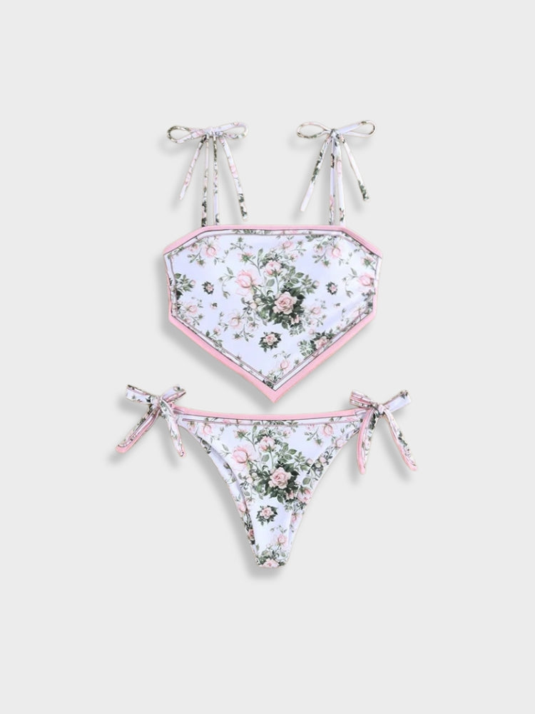 FLORAL PRINT BIKINI SET WITH FLEXIBLE FIT IN MULTIPLE SIZES