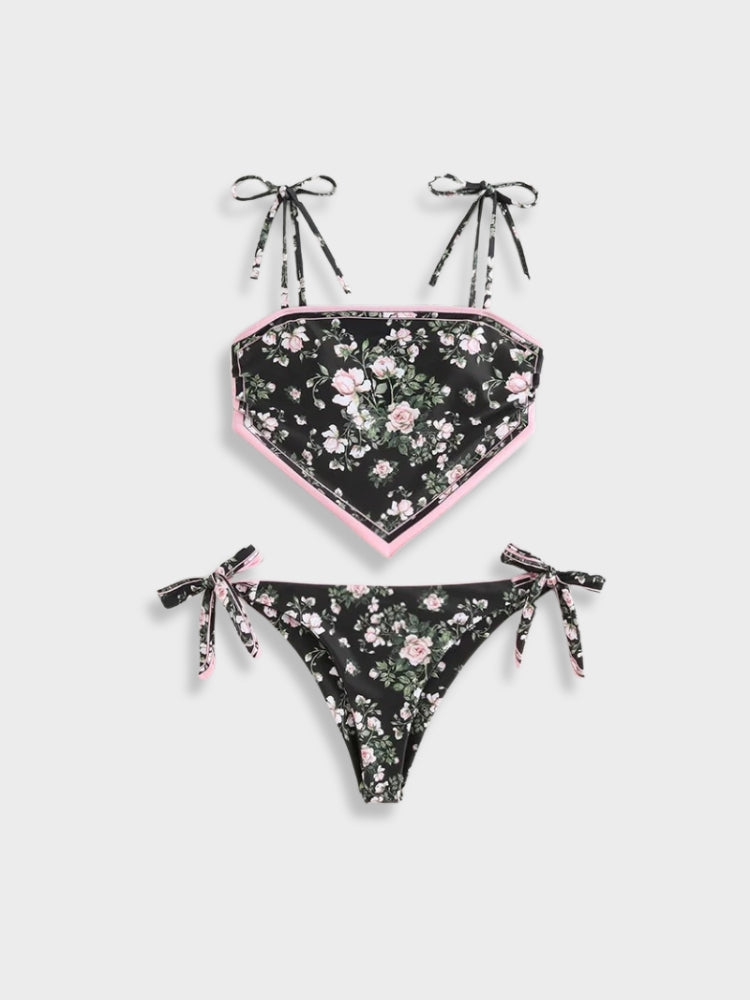 FLORAL PRINT BIKINI SET WITH FLEXIBLE FIT IN MULTIPLE SIZES