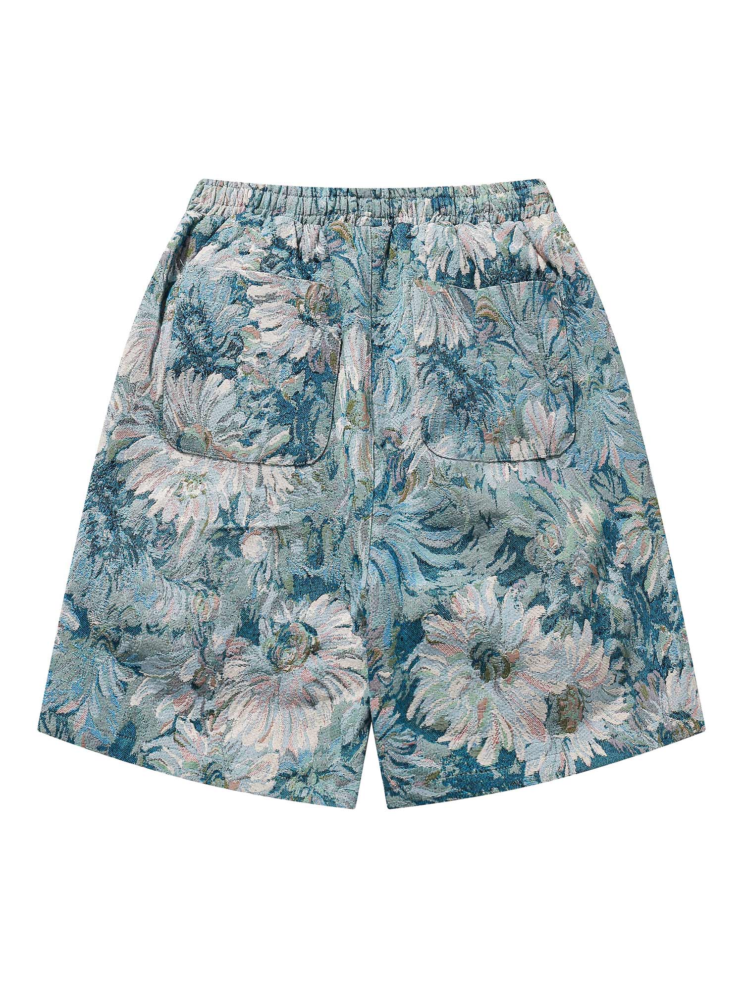 FLORAL PRINT DRAWSTRING SHORTS WITH MID WAIST DESIGN