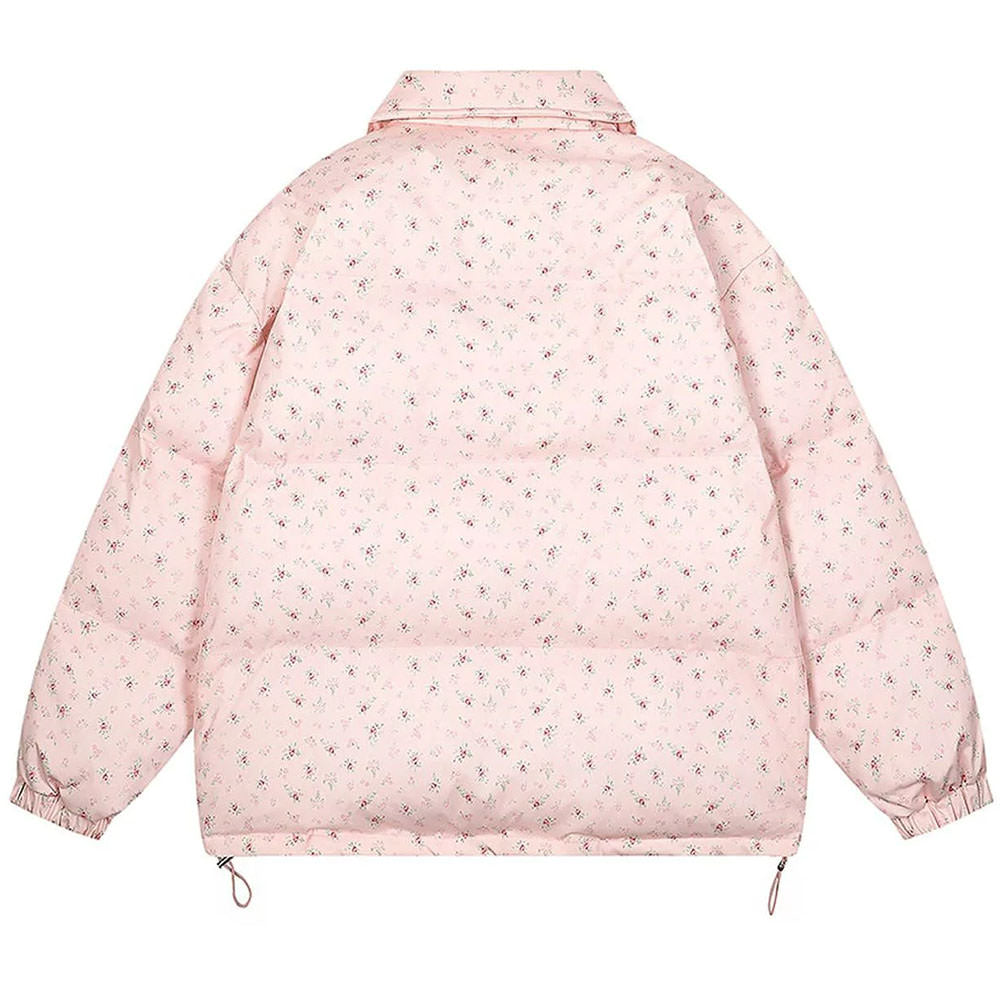 FLORAL PRINT PUFFER JACKET VINTAGE BLOSSOM TINY FLORAL