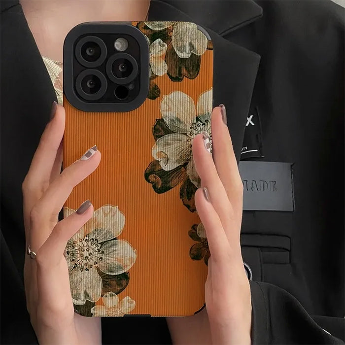 FLOWER IPHONE CASE WITH GARDENIA FLOWER PATTERN