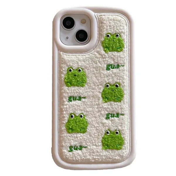 FROG EMBROIDERY IPHONE CASE FOR UNIQUE STYLE