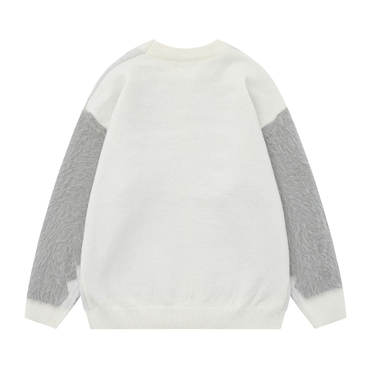 FUZZY SWEATER - GRAY AND BLACK SWEAT MINK FOR ULTIMATE COMFORT