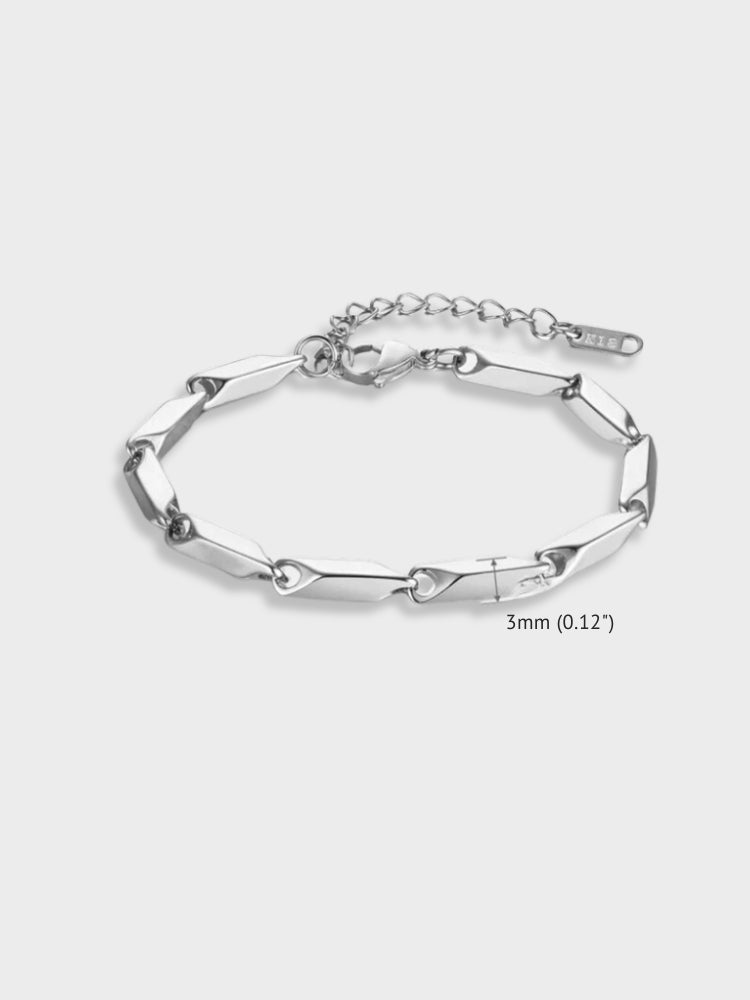 GEOMETRIC LINK BRACELET - LUXURIOUS STAINLESS STEEL, TIMELESS DESIGN