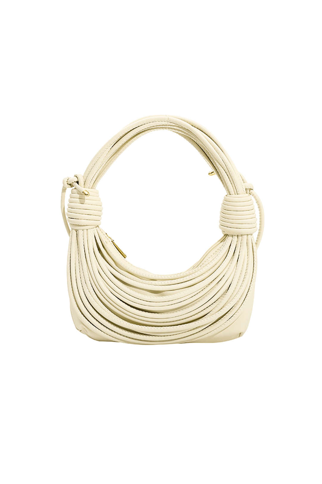 GOLD KNOTTED-HANDLE HANDBAG WITH ELEGANT DESIGN AND VERSATILE