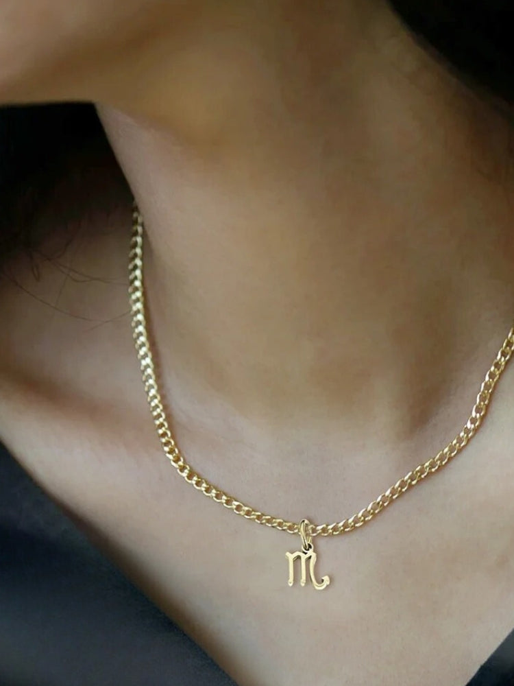 GOLD SCORPIO PENDANT NECKLACE