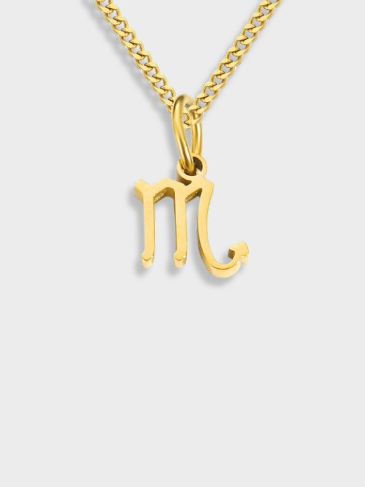 GOLD SCORPIO PENDANT NECKLACE
