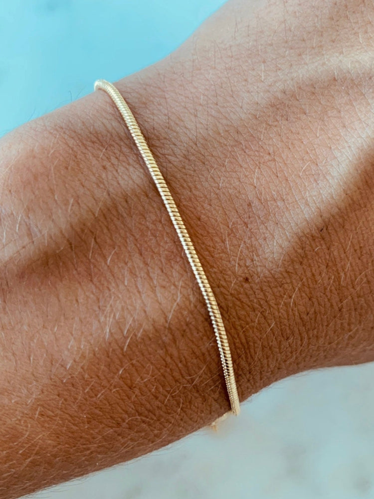 GOLD SNAKE CHAIN NECKLACES SET OF THREE FOR ELEGANT LAYERING