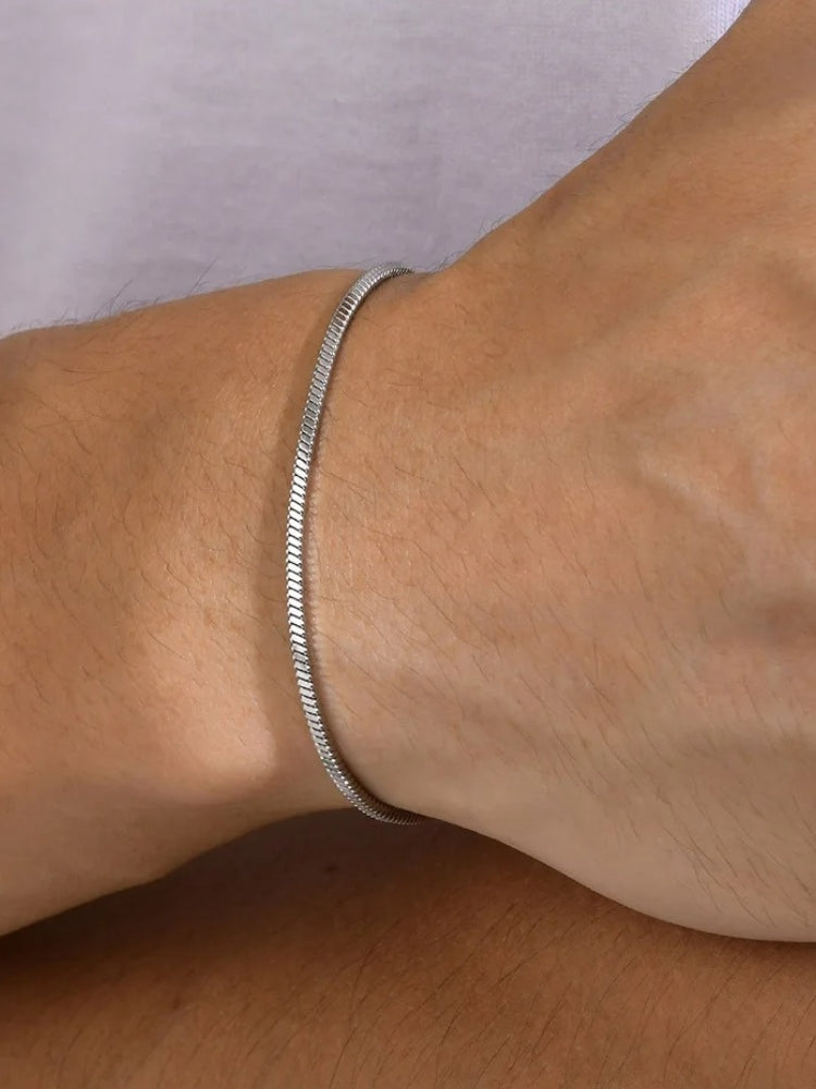 GOLD SNAKE ELEGANT BRACELET WITH SQUARE SNAKE DESIGN