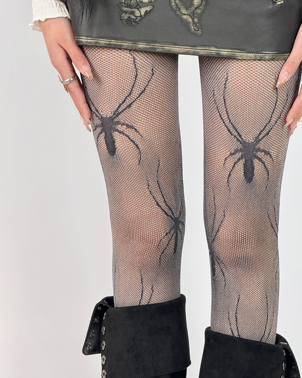 GOTHIC SPIDER NET TIGHTS SPIDERWEB PATTERN HOSIERY