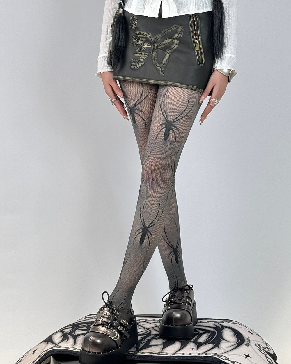 GOTHIC SPIDER NET TIGHTS SPIDERWEB PATTERN HOSIERY