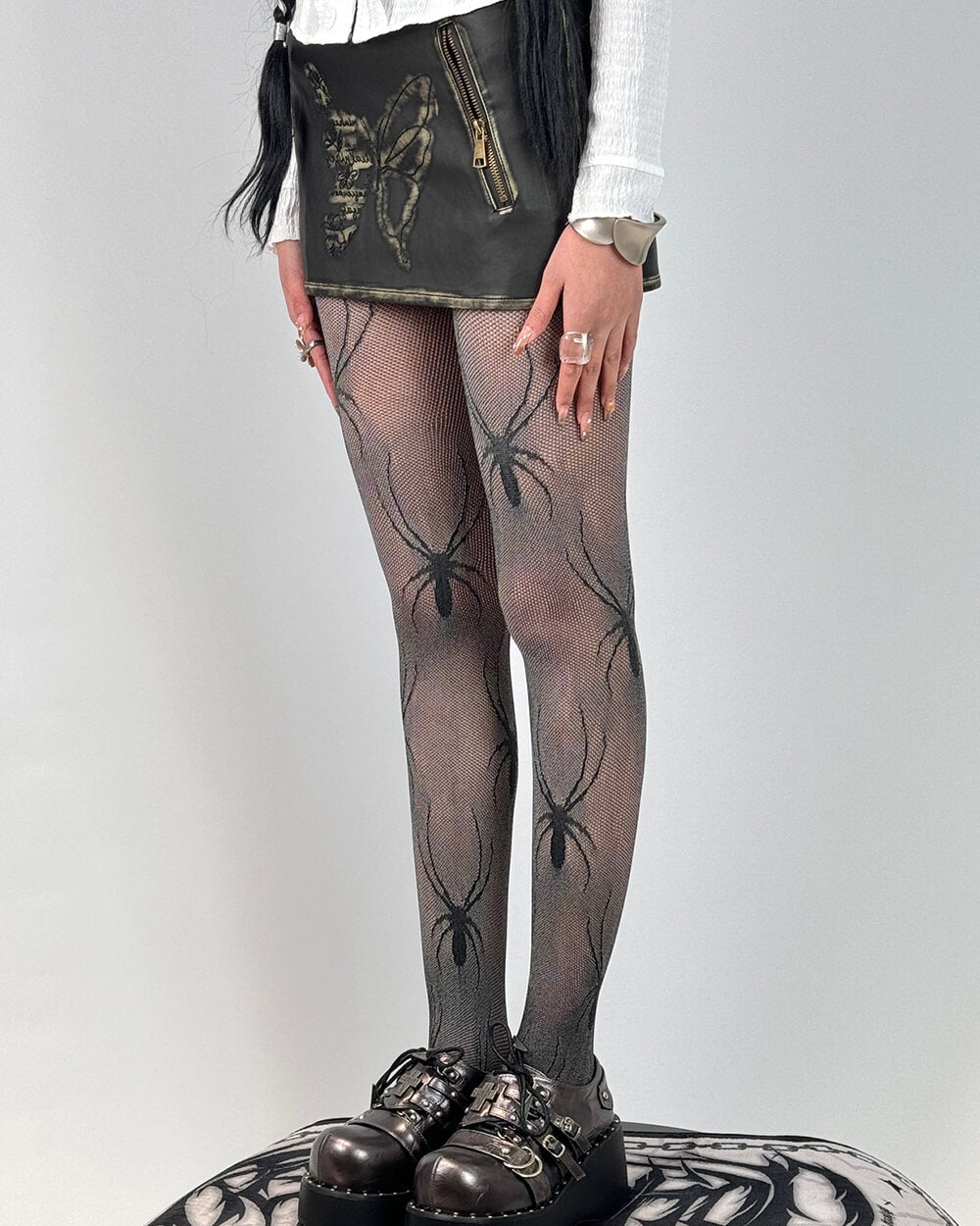 GOTHIC SPIDER NET TIGHTS SPIDERWEB PATTERN HOSIERY