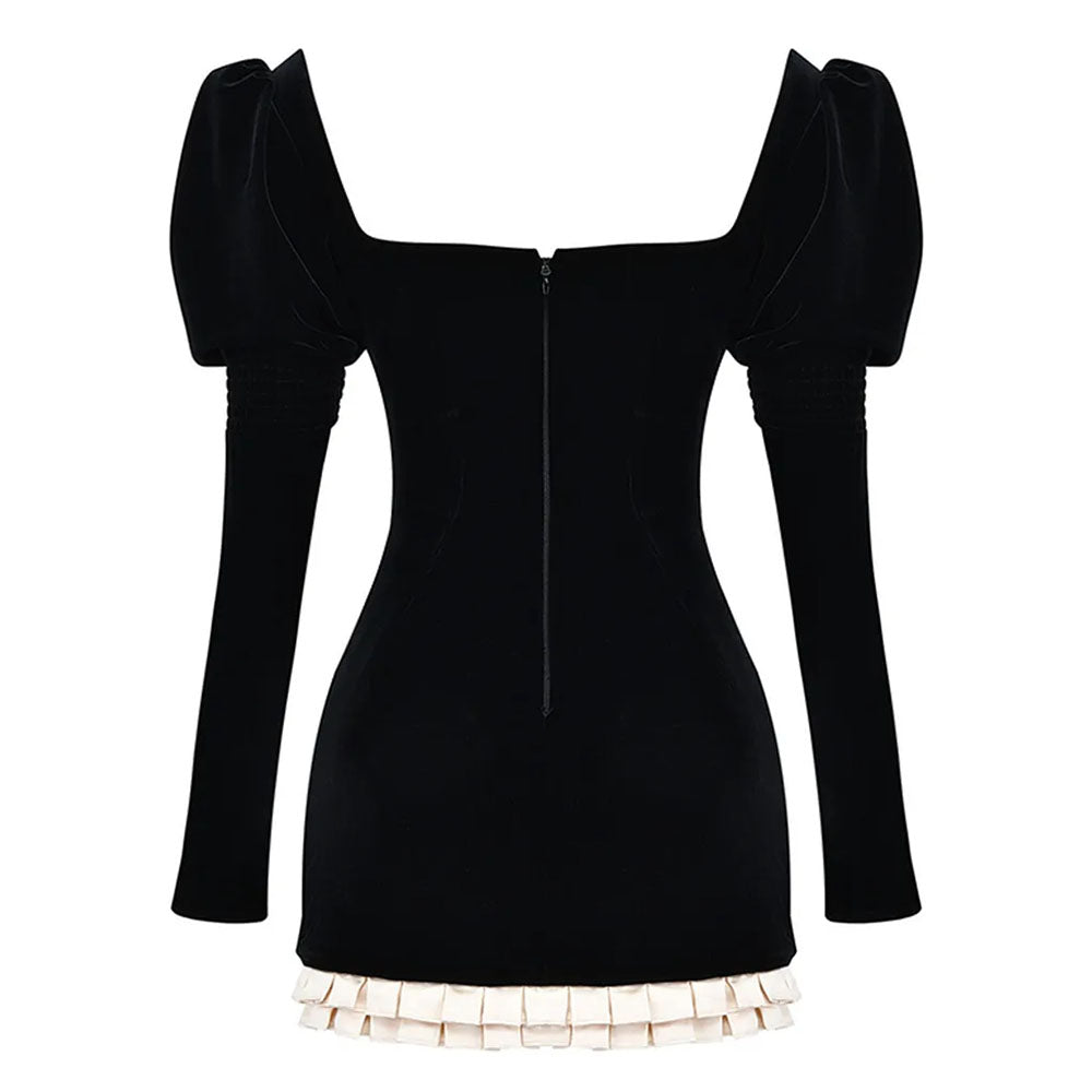 GRACEFUL VELVET MINI DRESS