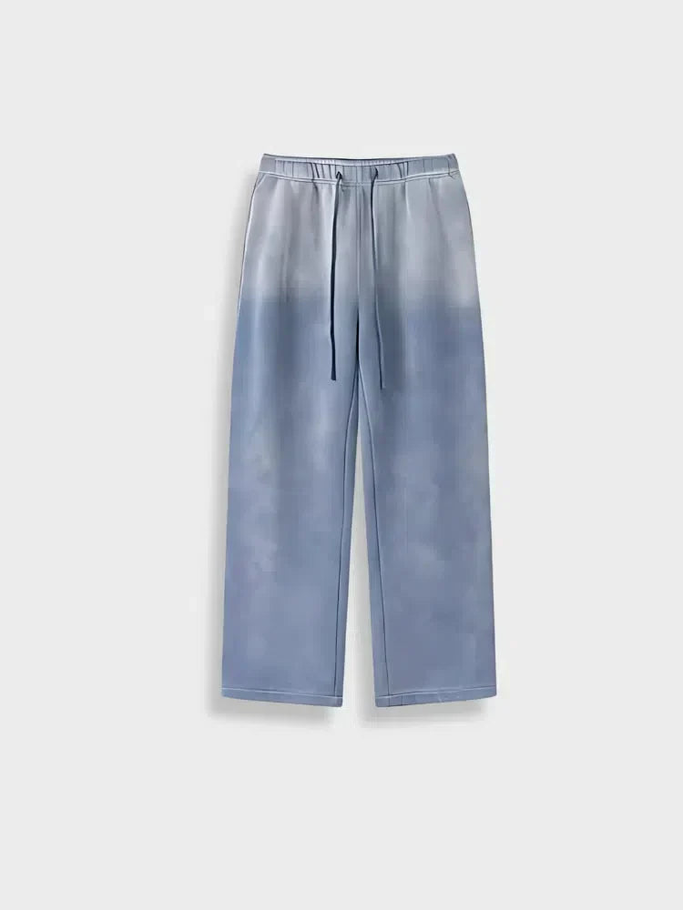 GRADIENT WASHED JOGGERS BLUE OMBRE WASH