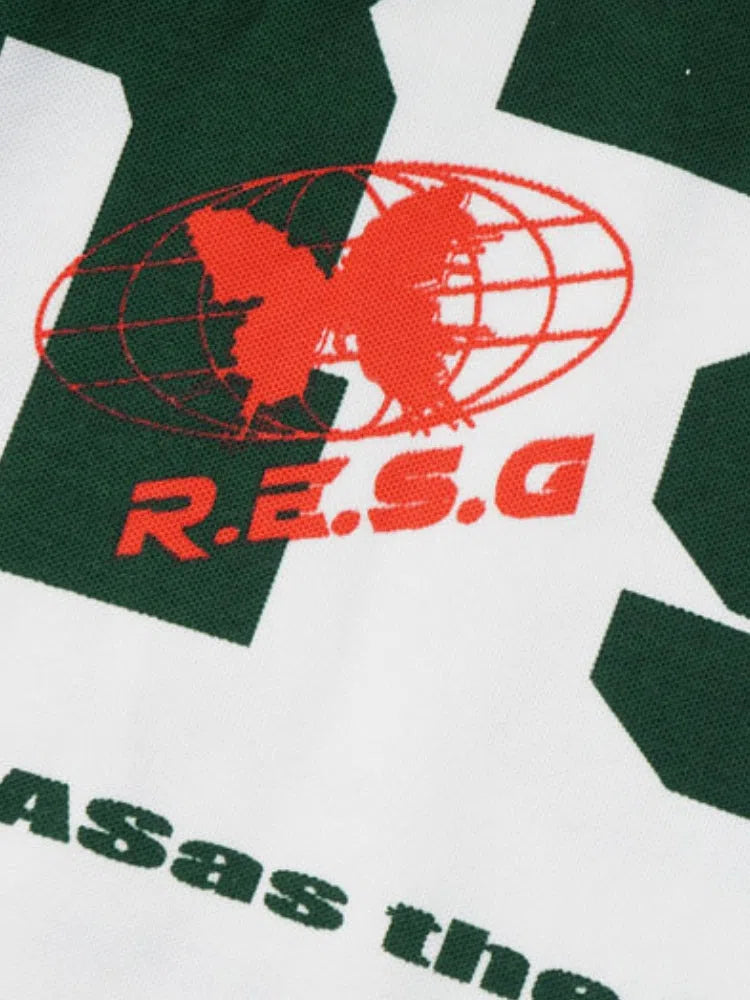 GRAPHIC LONG SLEEVE SHIRT IN WHITE AND GREEN FOR STREETWEAR STYLE