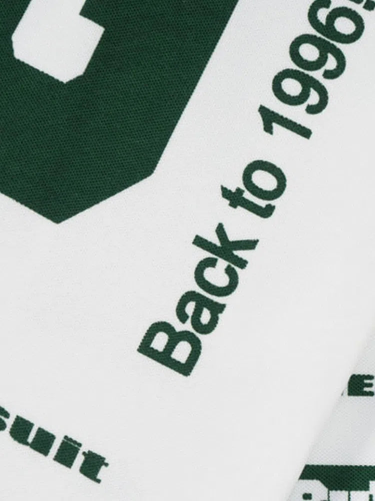 GRAPHIC LONG SLEEVE SHIRT IN WHITE AND GREEN FOR STREETWEAR STYLE