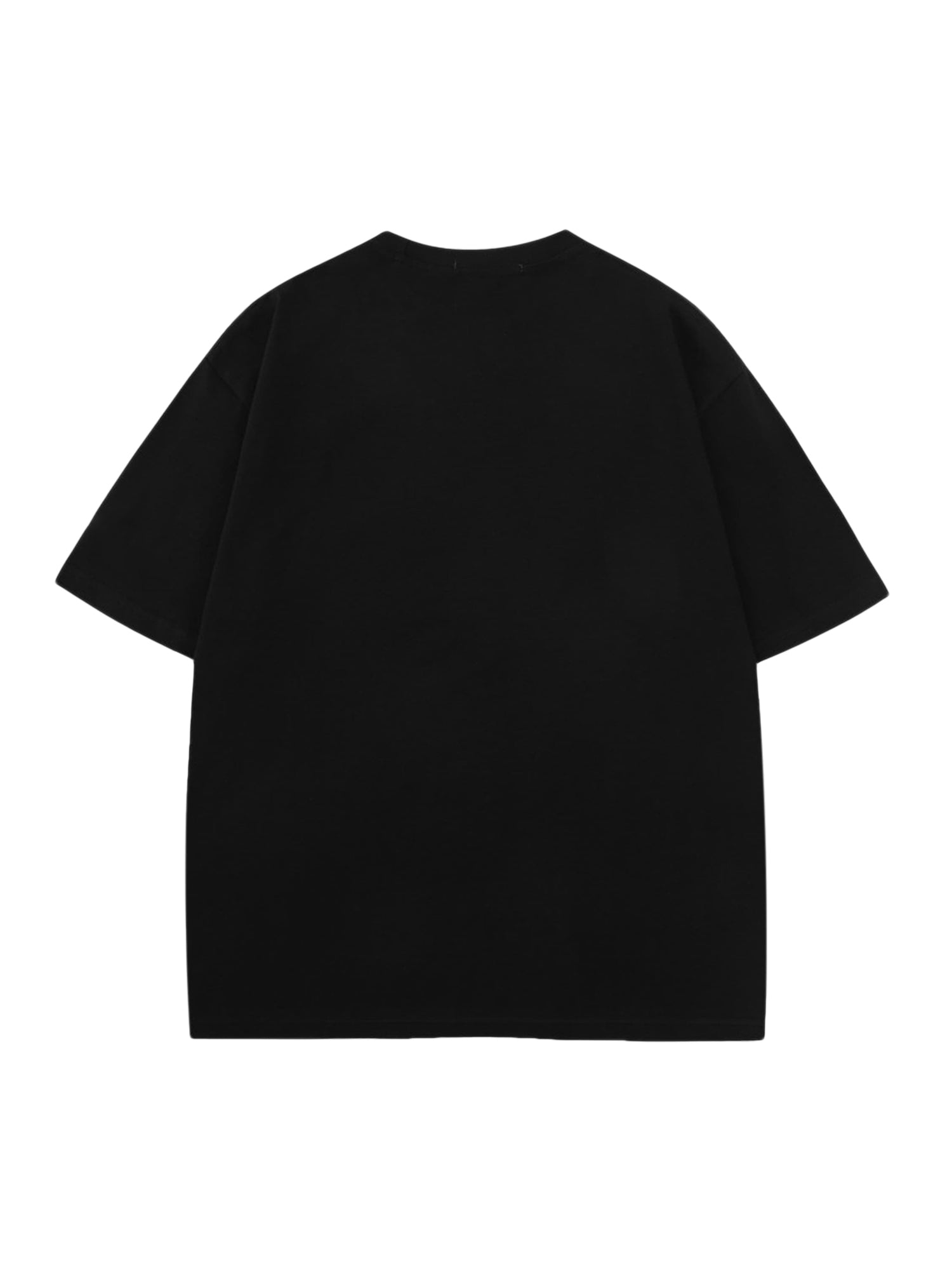 GRAPHIC PRINT BLACK T-SHIRT WITH HEAD PRINT FOR HIP HOP STYLE