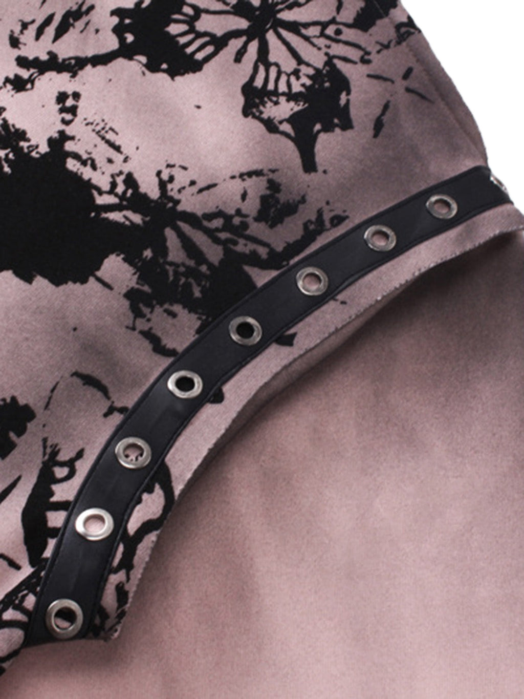 GRAPHIC-PRINT ZIP-UP HOODIE WITH WASTELAND STYLE DISTRESSED DESIGN